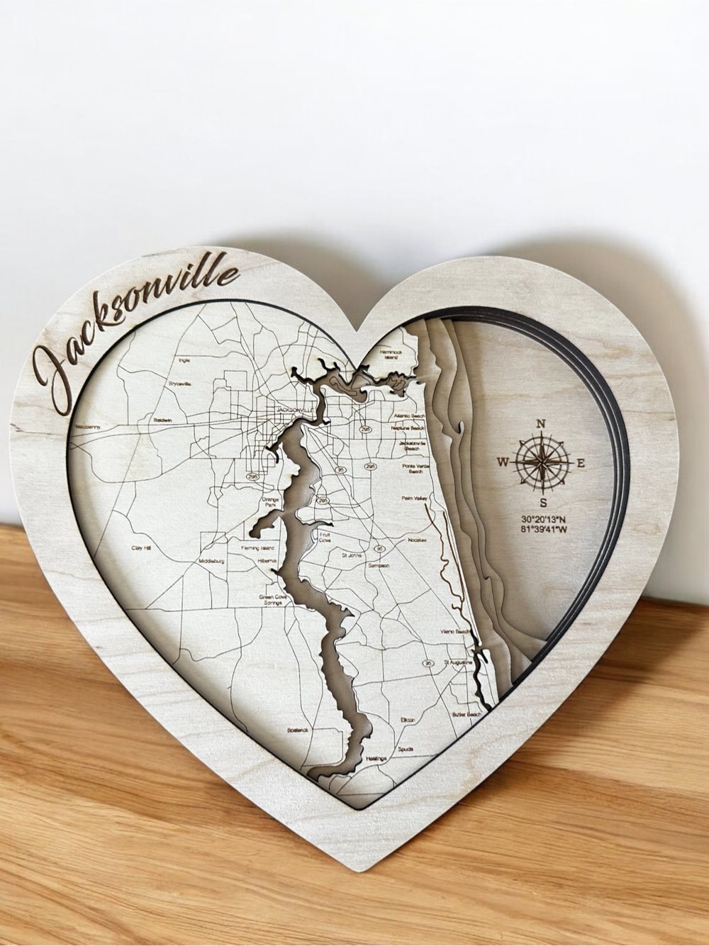 Jacksonville 3D Map Christmas/Holidays/Wall Art