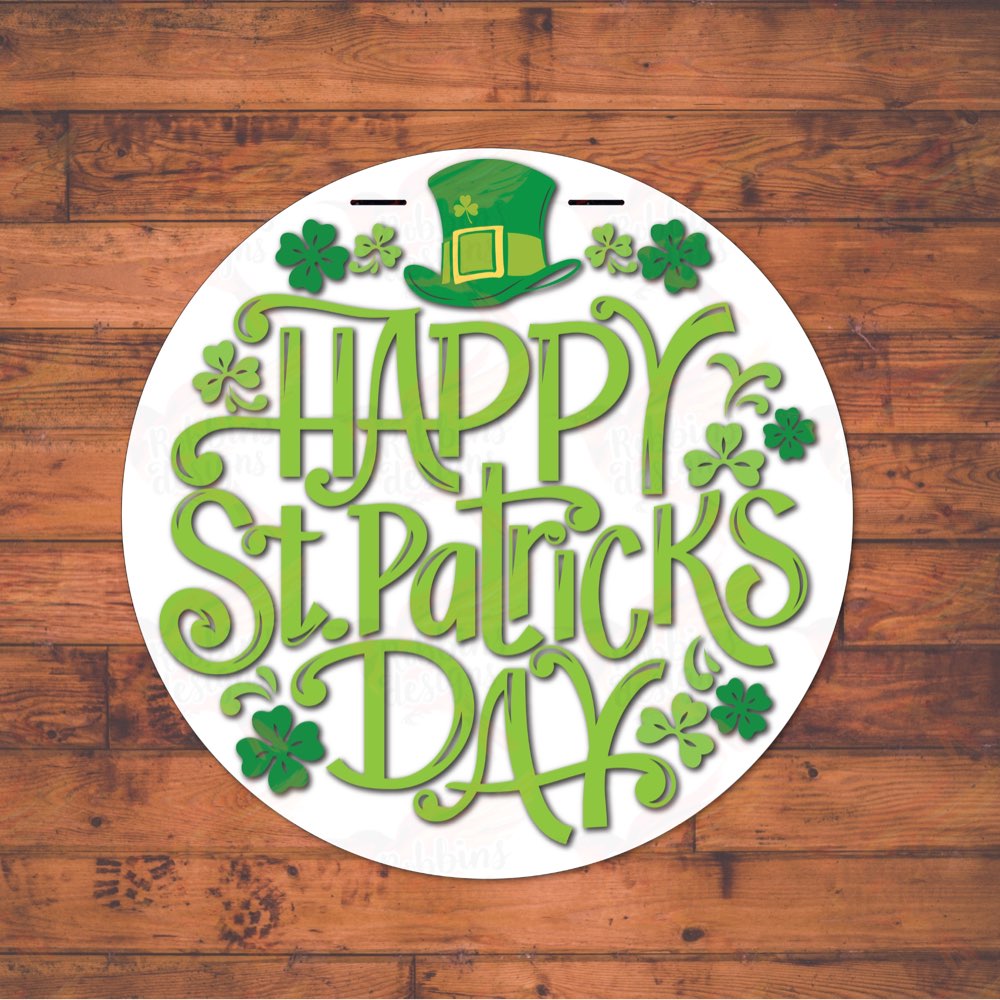 Leprechaun Happy St. Patrick’s Day Wooden Sign