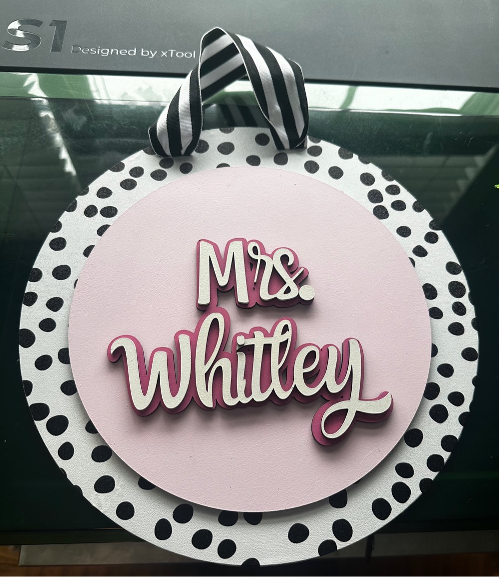 Wooden Door Hanger Custom Teacher Sign Classroom Door Hanger