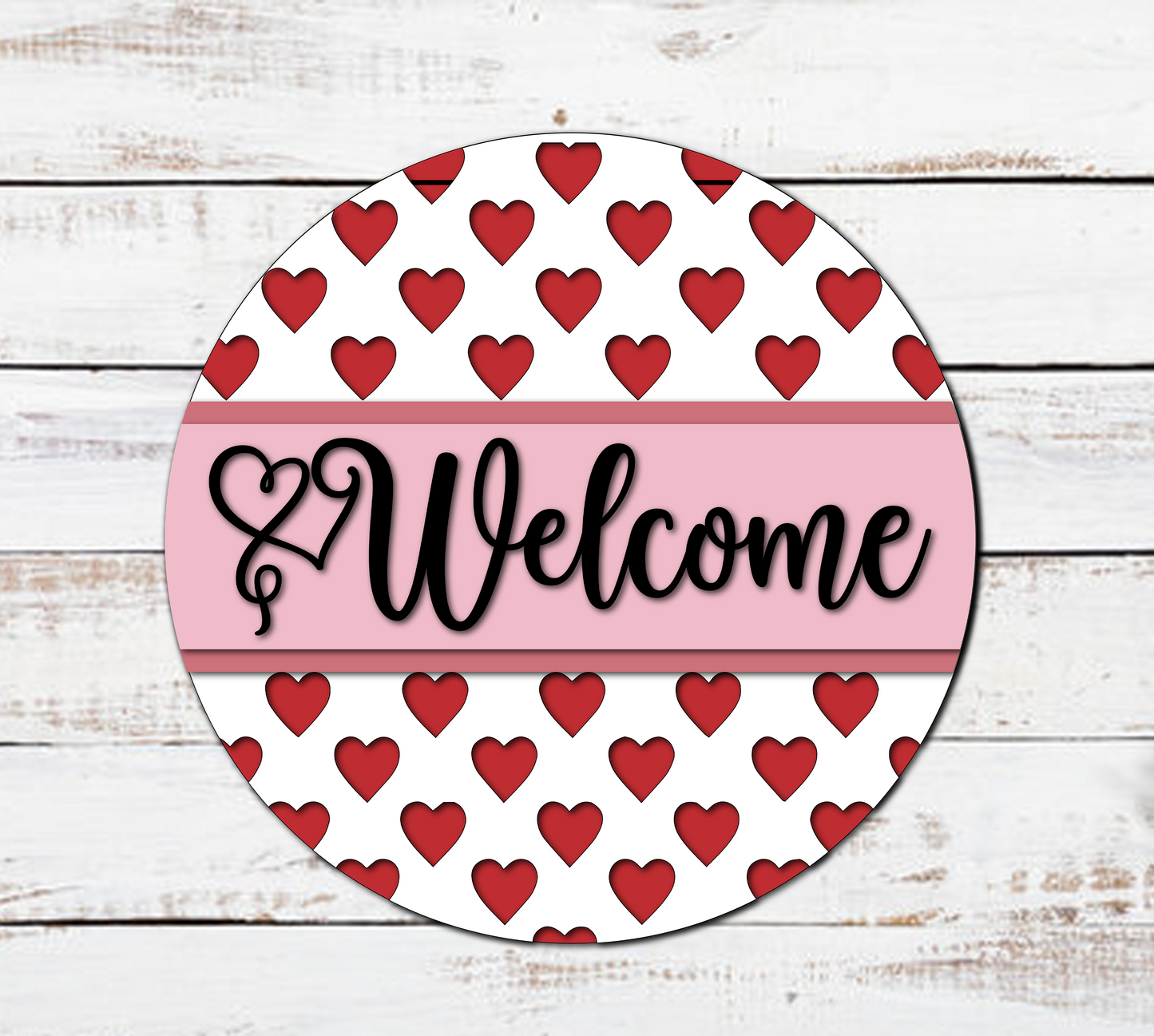 Custom Valentine's Day Wood Door Hangers: Unique Designs & Hand-Painted Elegance