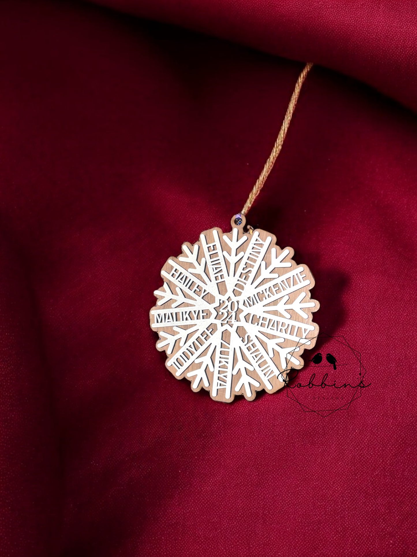 Personalized Family Snowflake Ornament - 2024/2025
