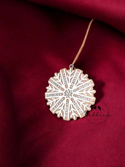 Personalized Family Snowflake Ornament - 2024/2025