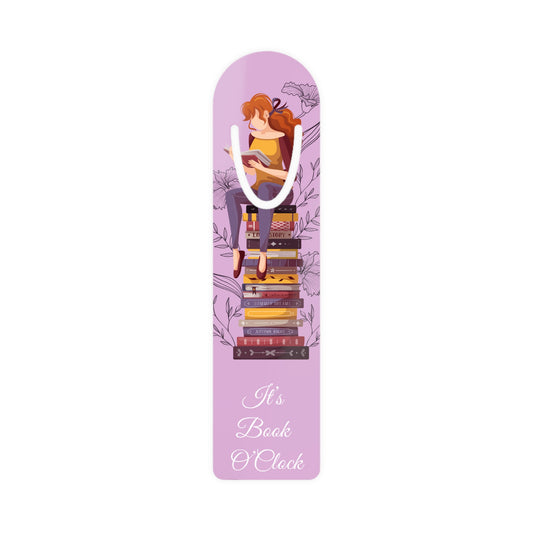 Bookmark - Book O'Clock Girl Reading Design