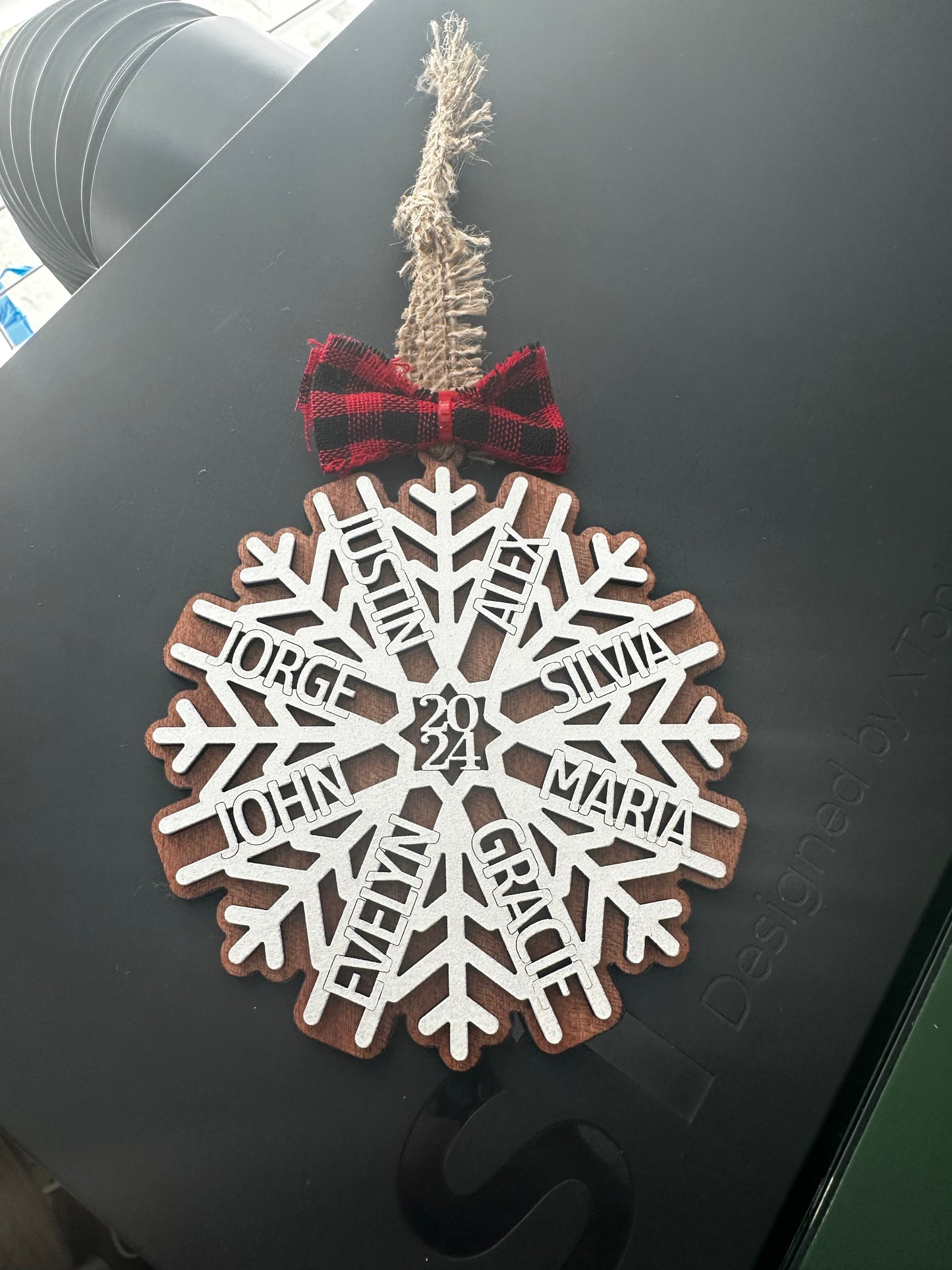 Personalized Family Snowflake Ornament - 2024/2025
