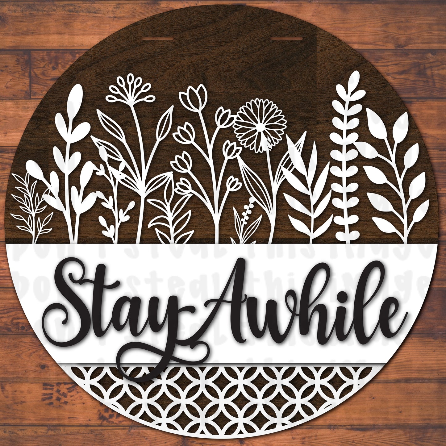 Stay Awhile Door Hanger