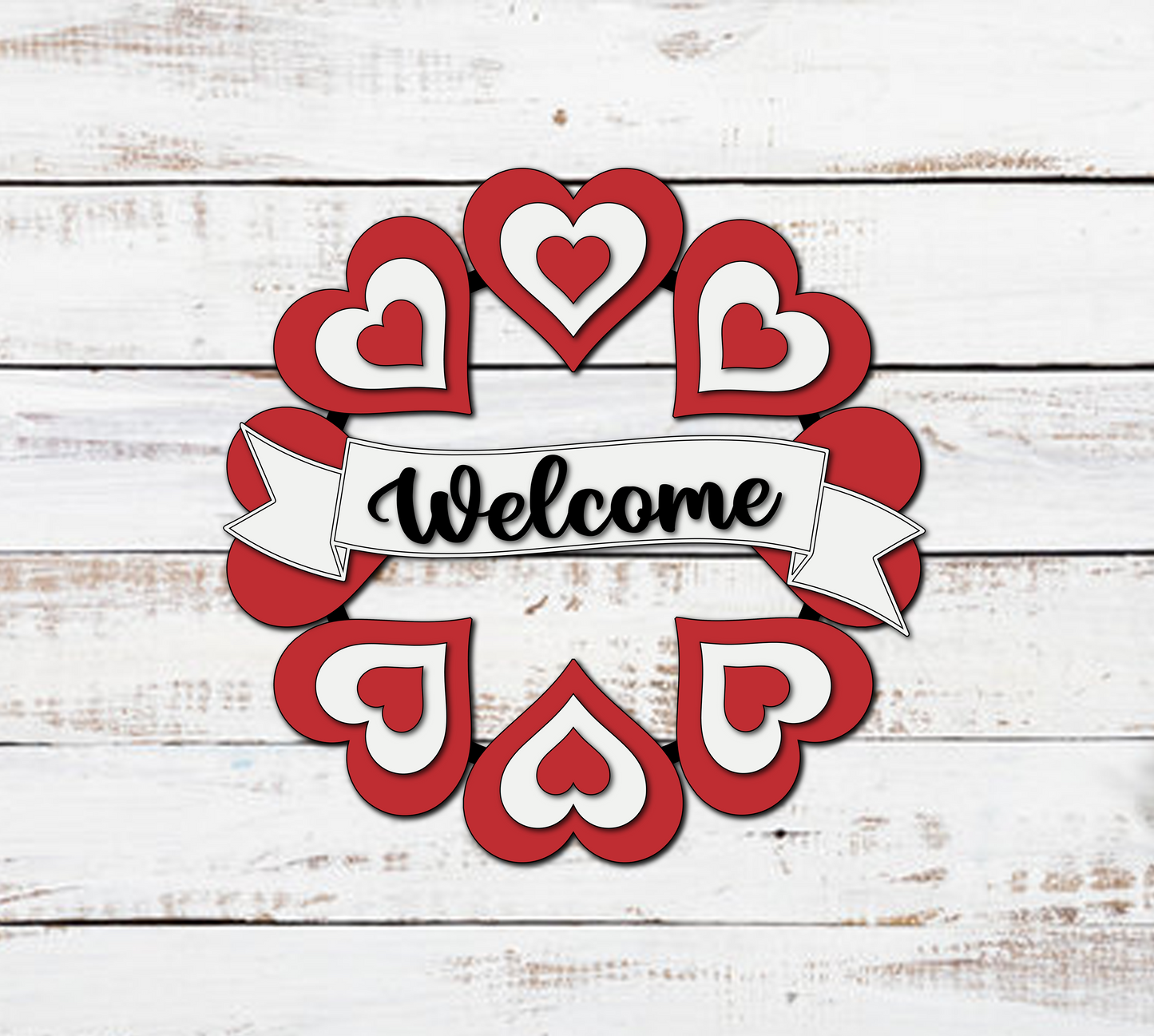 Custom Valentine's Day Wood Door Hangers: Unique Designs & Hand-Painted Elegance