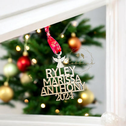 Family Names Christmas Tree 🌲 Ornament 2024