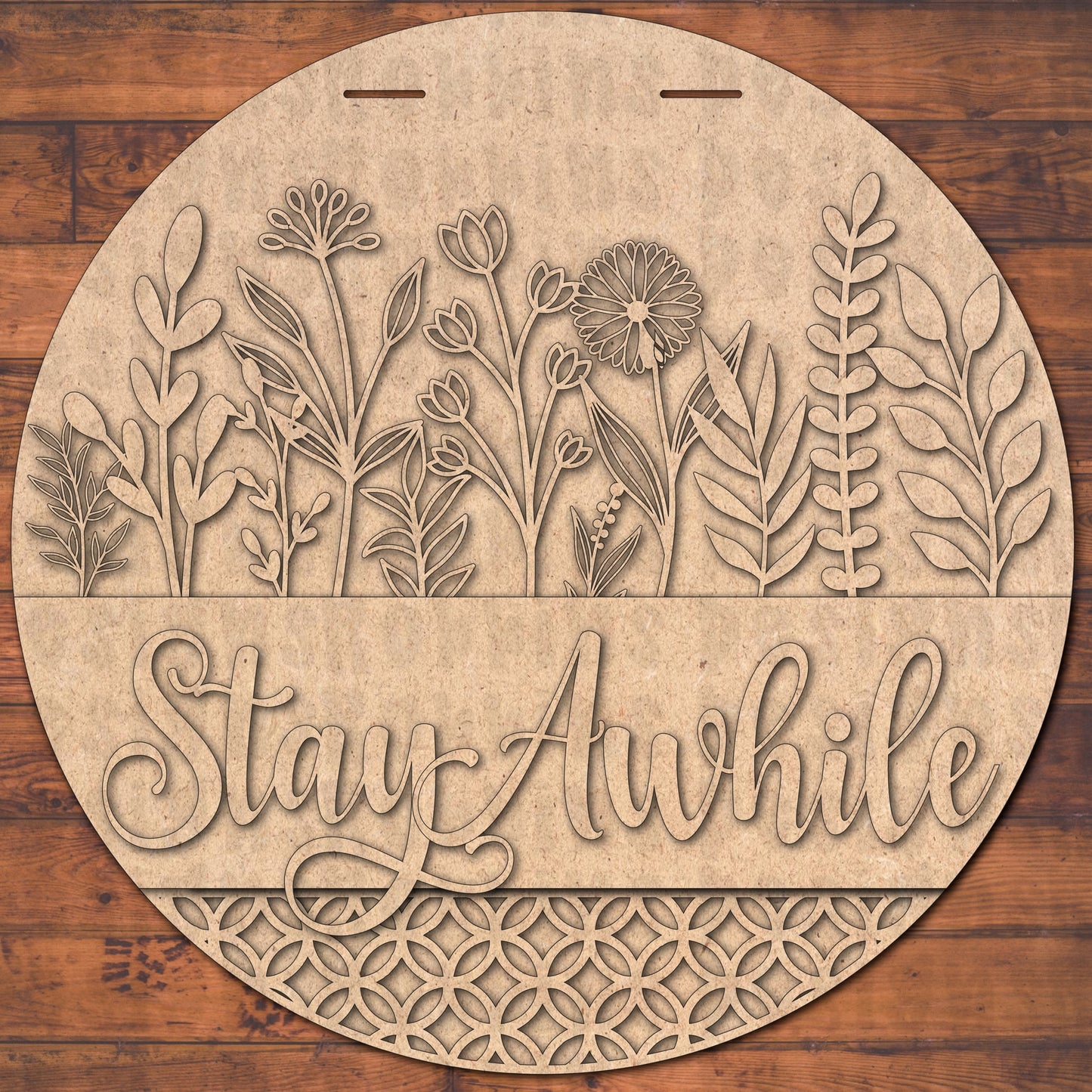 Stay Awhile Door Hanger
