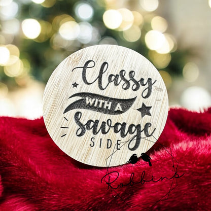Holiday Magnetic Bamboo Bottle Opener Customizable