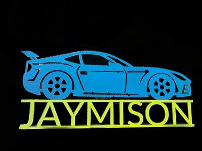 Race Car Wooden Name Sign, Kids Room Decor, Nursery Decor