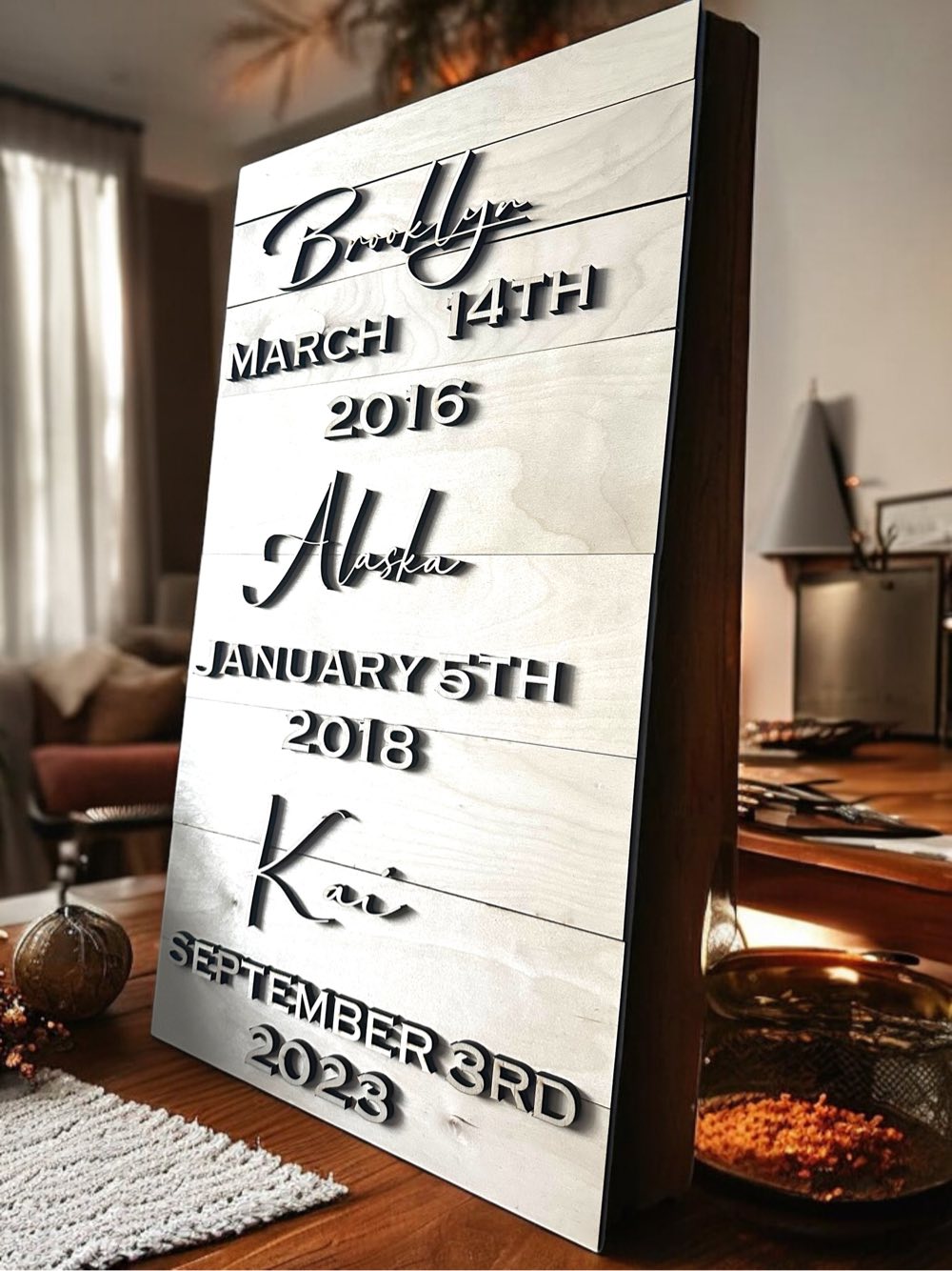 Large Name/Dates Display Customizable