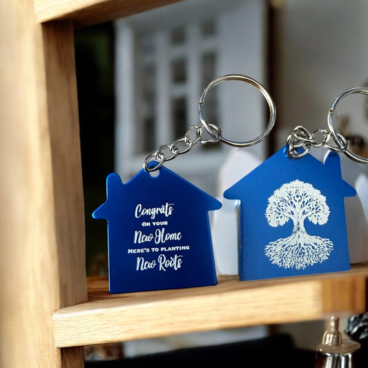 New Home Stainless Steel Keychain-Celebrate New Beginnings with Style!