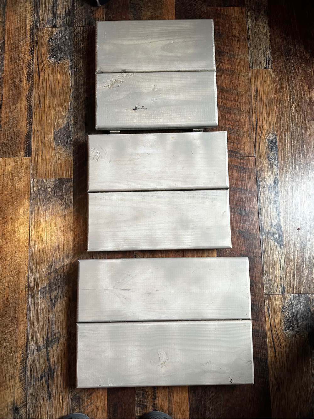 Rustic Charm Customizable NC Barn Wood Riser Set of 3