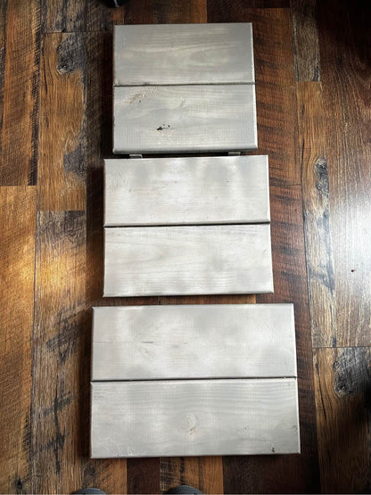 Rustic Charm Customizable NC Barn Wood Riser Set of 3